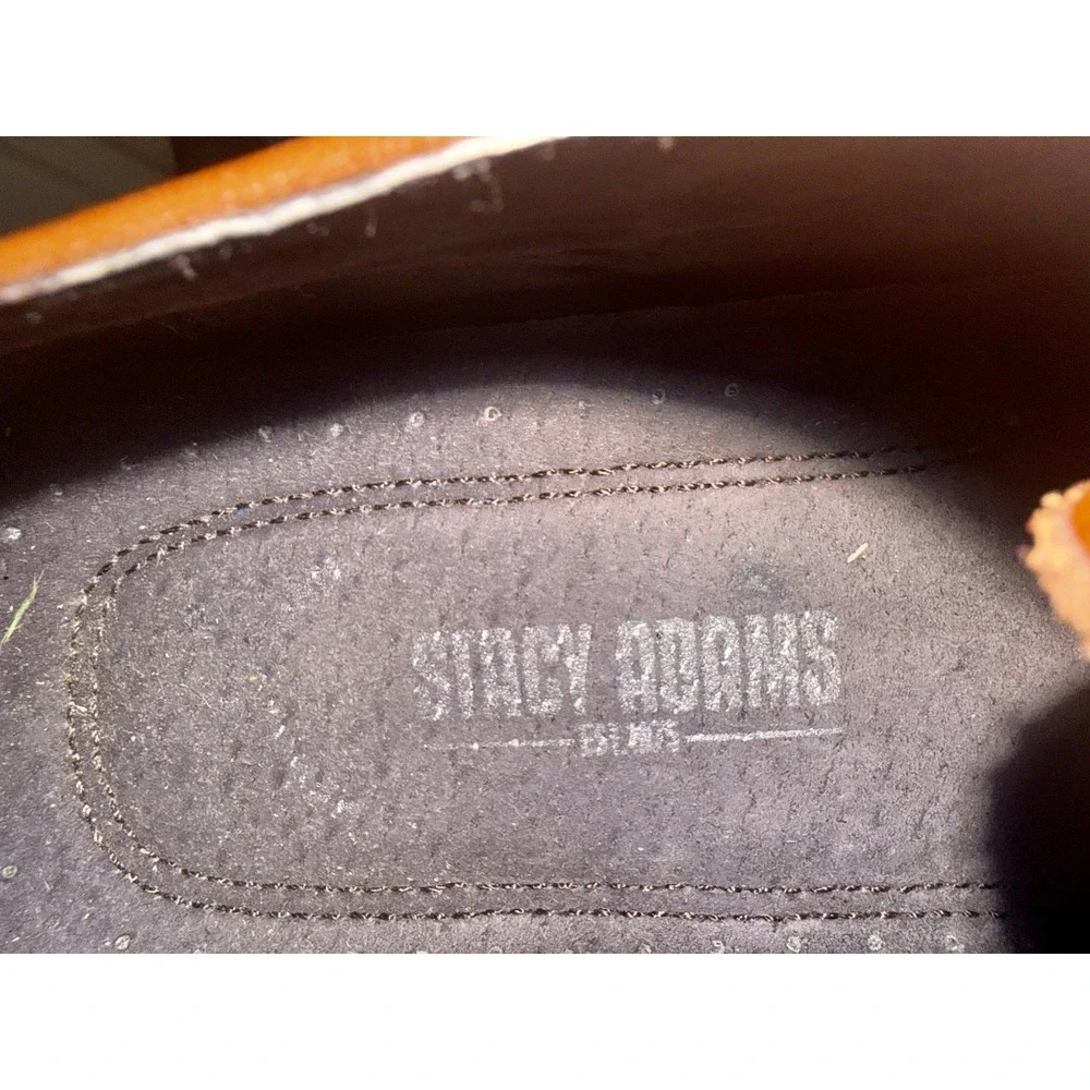 STACY ADAMS Dickinson Oxford Cap Toe - Brown Leather Dress Shoes Men's Size 12